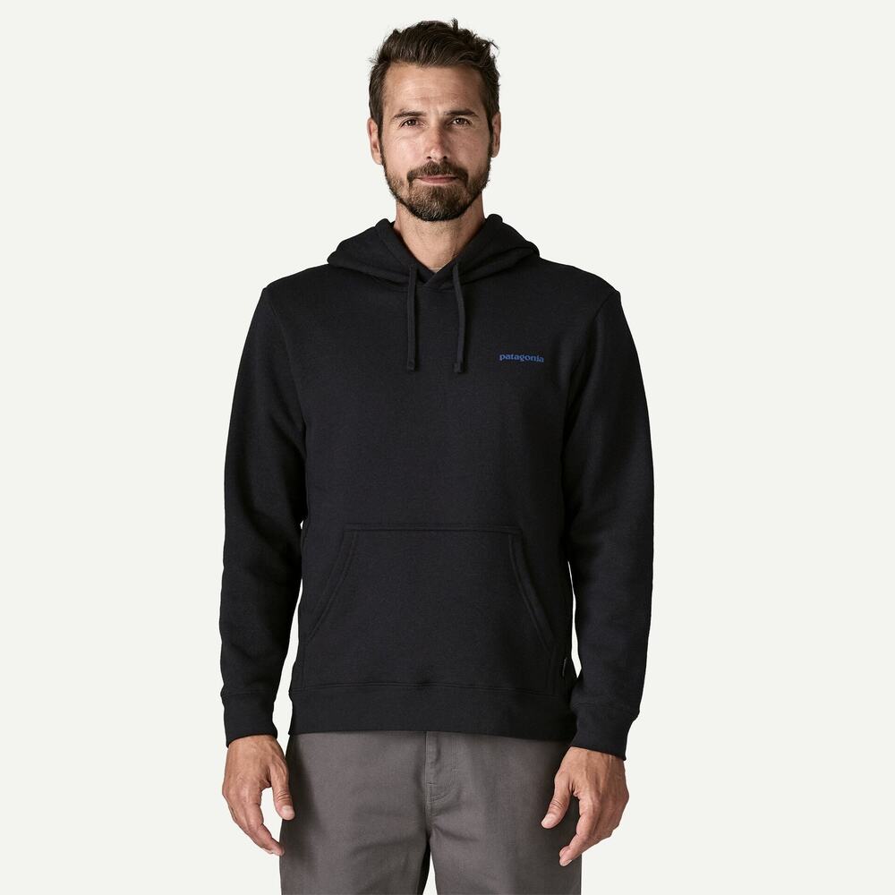 Patagonia P-6 Logo Uprisal Hoodie Black XS Unisex Gorpcore Streetwear Recycled - Picture 11 of 12